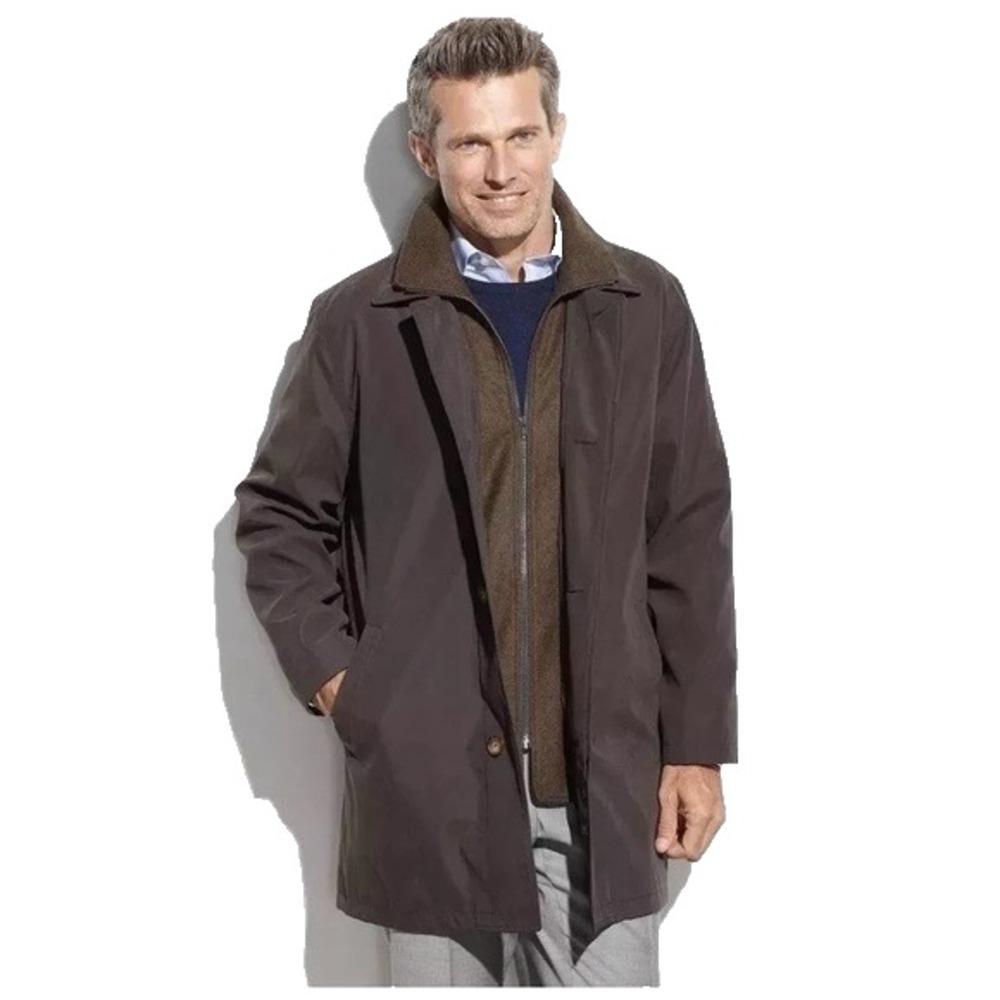 Lauren Ralph Lauren Men's Edgar Smook‎ Coat 40R Brown Quilted Preppy Old Money